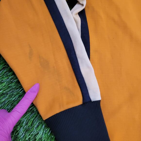 Vintage 80s MOD Track Jacket Womens XL 23x23 Orange - Picture 7 of 15